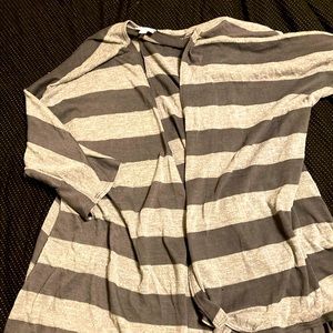Lularoe short sleeved striped cardigan size M